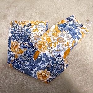 Boston Proper floral pants NWOT